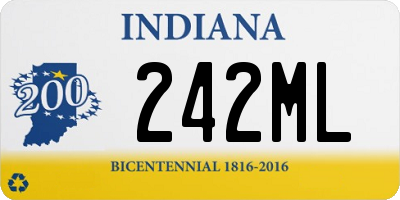 IN license plate 242ML