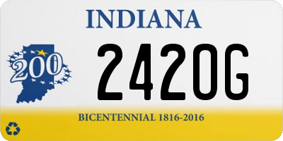 IN license plate 242OG