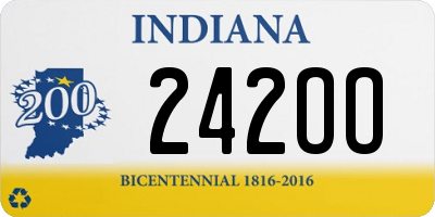 IN license plate 242OO