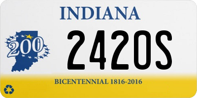 IN license plate 242OS