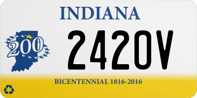 IN license plate 242OV