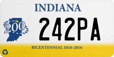 IN license plate 242PA