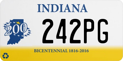 IN license plate 242PG