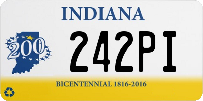 IN license plate 242PI