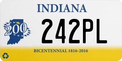 IN license plate 242PL