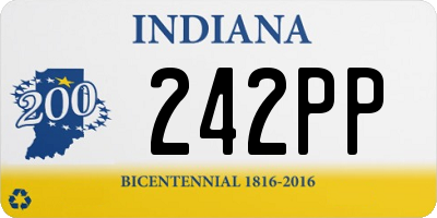 IN license plate 242PP