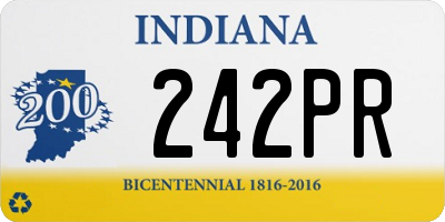 IN license plate 242PR