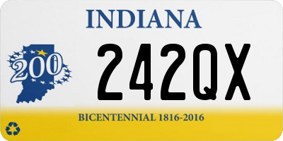 IN license plate 242QX