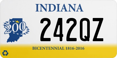 IN license plate 242QZ