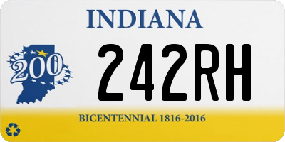 IN license plate 242RH