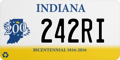 IN license plate 242RI