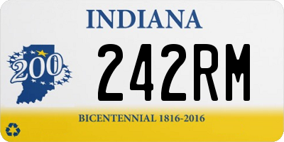 IN license plate 242RM