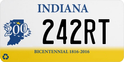 IN license plate 242RT