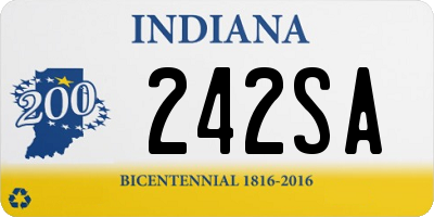 IN license plate 242SA