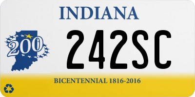 IN license plate 242SC