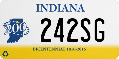 IN license plate 242SG