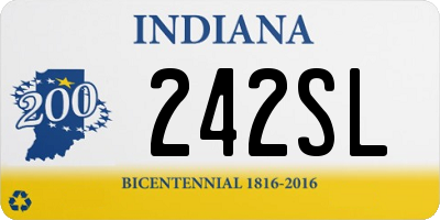 IN license plate 242SL