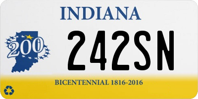 IN license plate 242SN