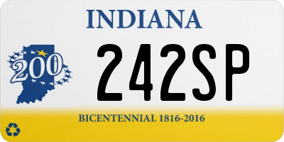 IN license plate 242SP