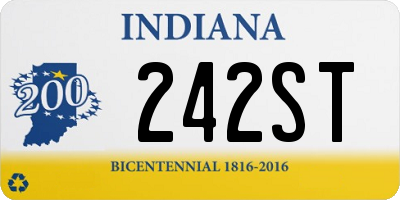 IN license plate 242ST