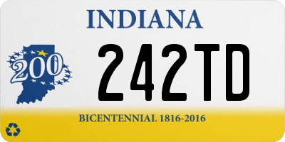 IN license plate 242TD