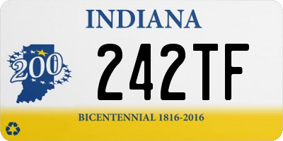 IN license plate 242TF