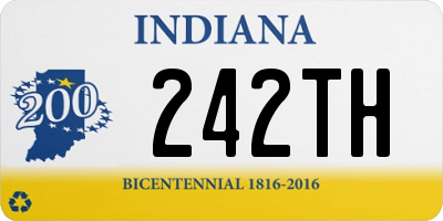 IN license plate 242TH