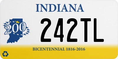 IN license plate 242TL