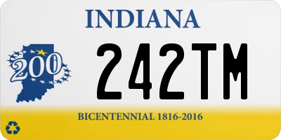 IN license plate 242TM