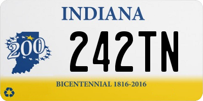 IN license plate 242TN