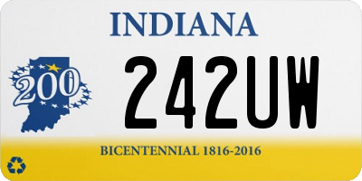 IN license plate 242UW