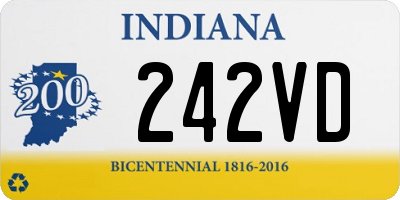 IN license plate 242VD