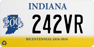 IN license plate 242VR