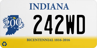 IN license plate 242WD