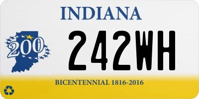 IN license plate 242WH