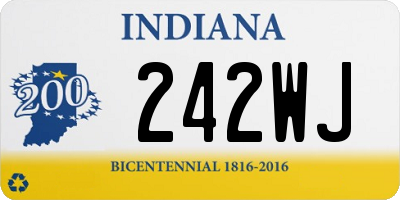 IN license plate 242WJ