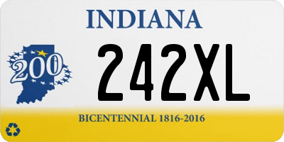 IN license plate 242XL