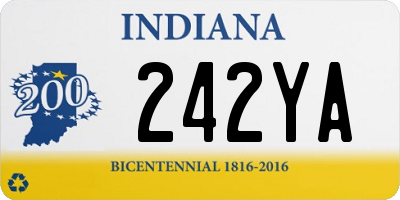 IN license plate 242YA