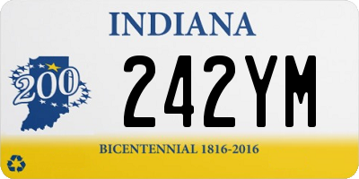 IN license plate 242YM