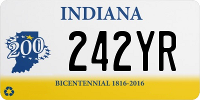 IN license plate 242YR