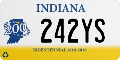 IN license plate 242YS