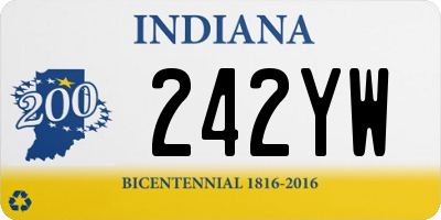 IN license plate 242YW