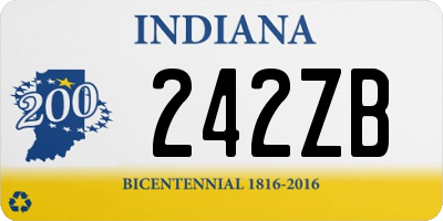 IN license plate 242ZB