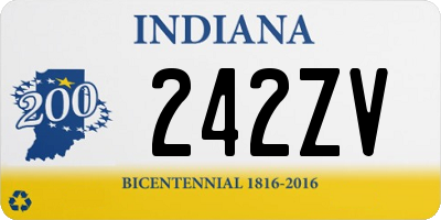 IN license plate 242ZV