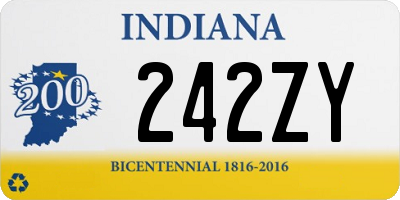 IN license plate 242ZY