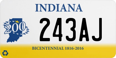 IN license plate 243AJ