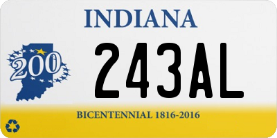 IN license plate 243AL