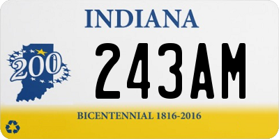 IN license plate 243AM