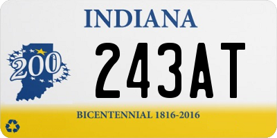 IN license plate 243AT