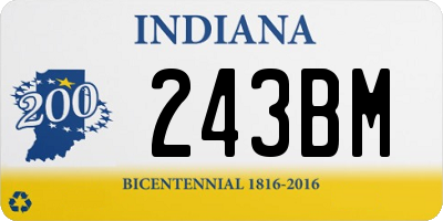 IN license plate 243BM